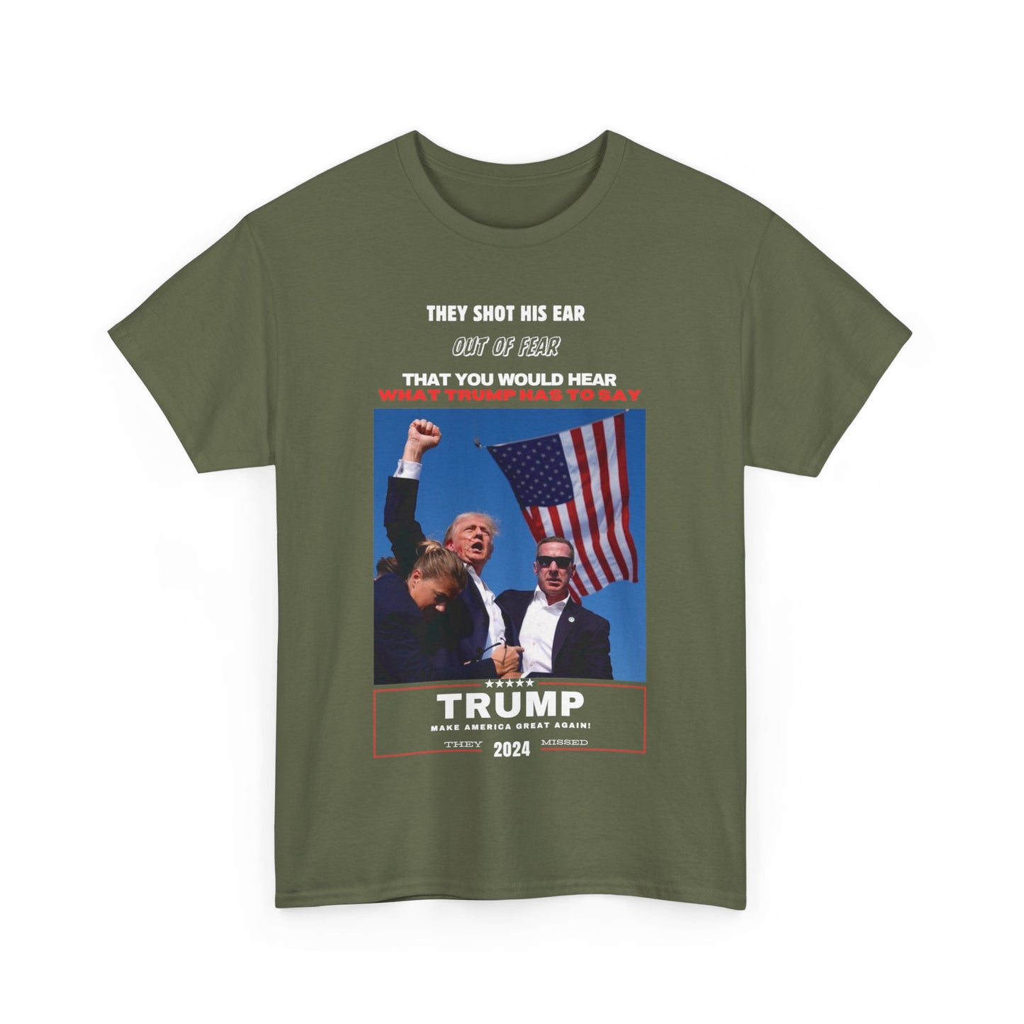 "They Shot His Ear" Statement Shirt