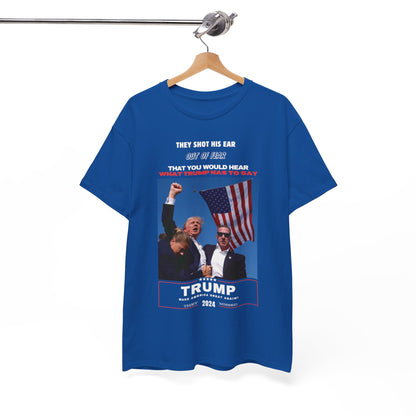 "They Shot His Ear" Statement Shirt