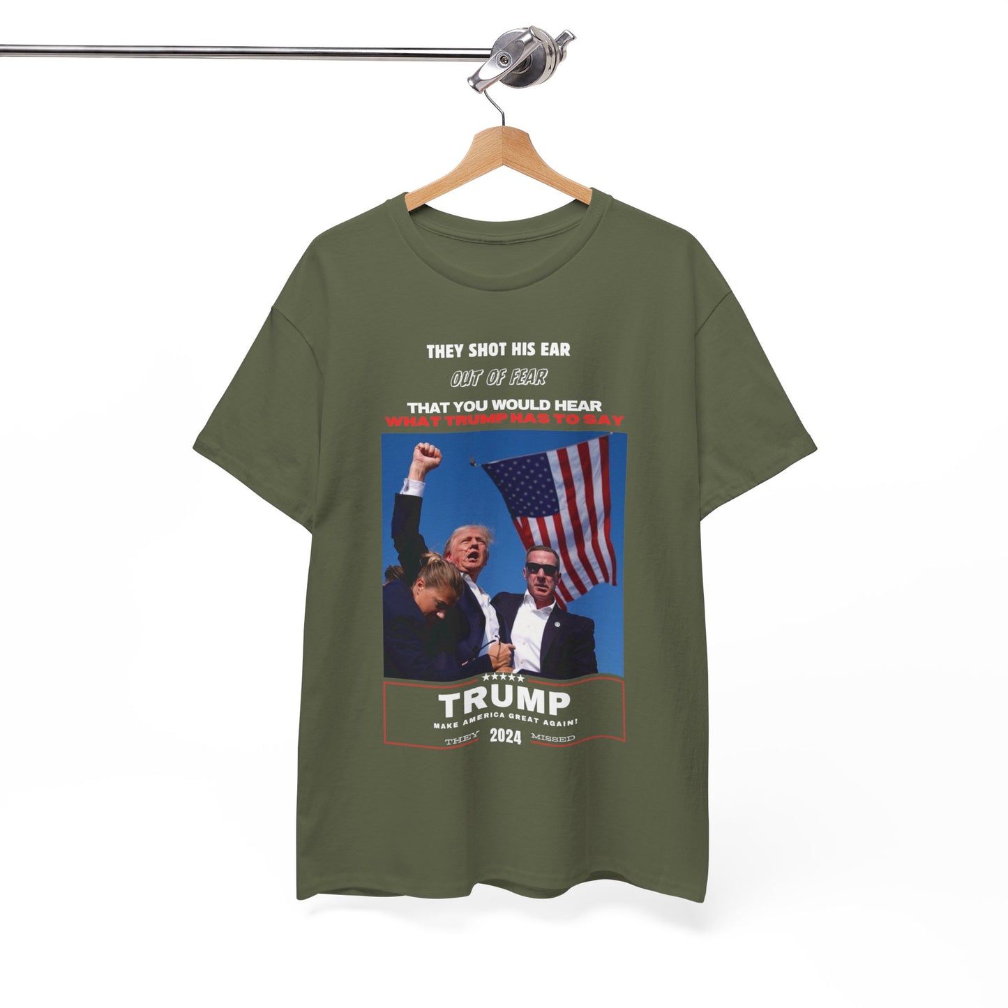 "They Shot His Ear" Statement Shirt