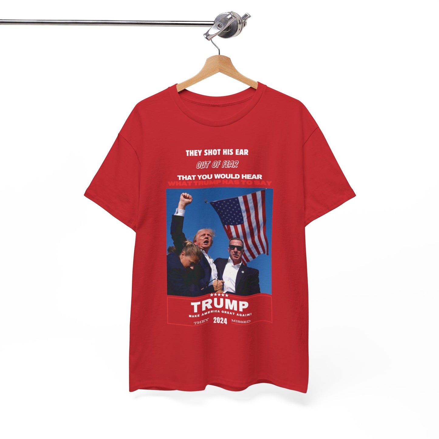 "They Shot His Ear" Statement Shirt