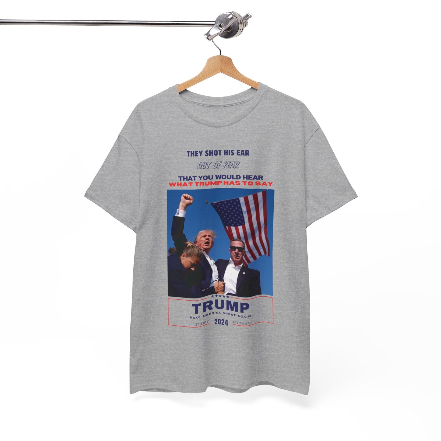 "They Shot His Ear" Statement Shirt