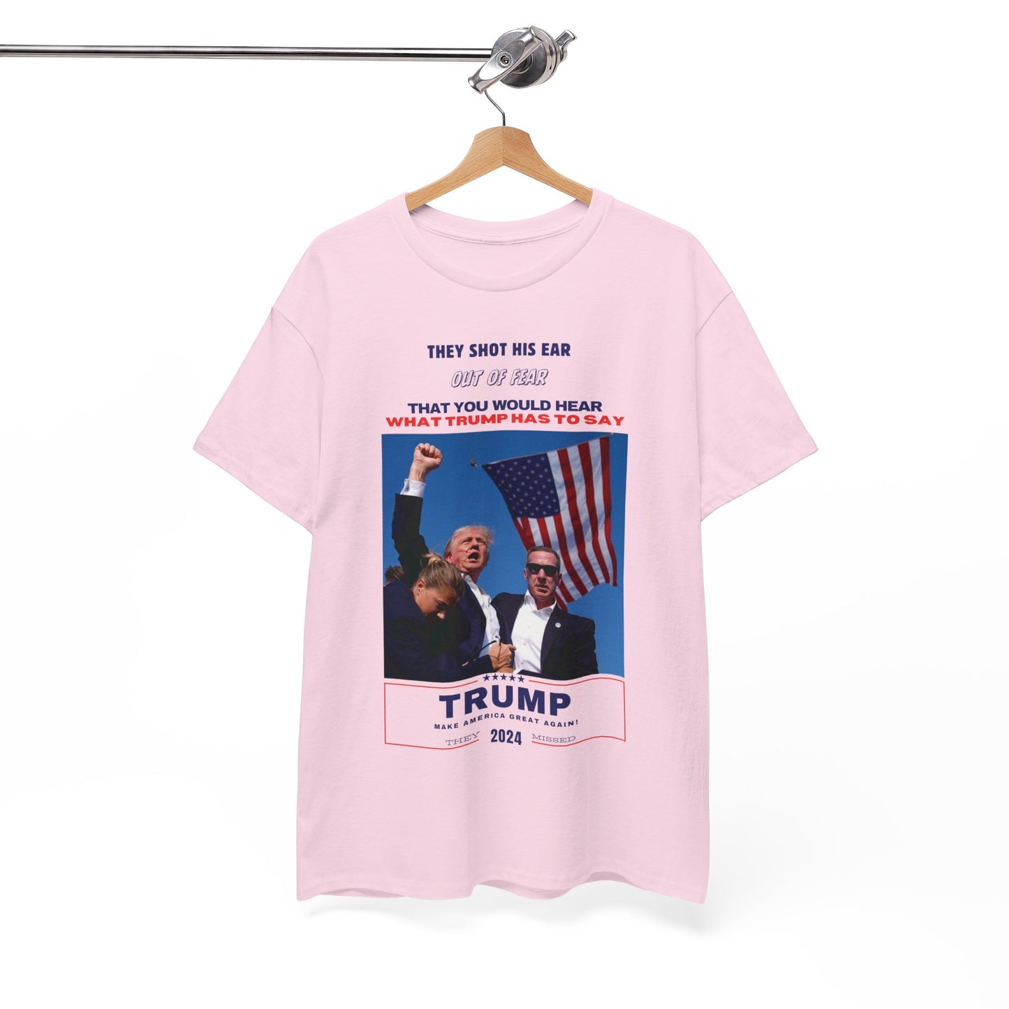 "They Shot His Ear" Statement Shirt