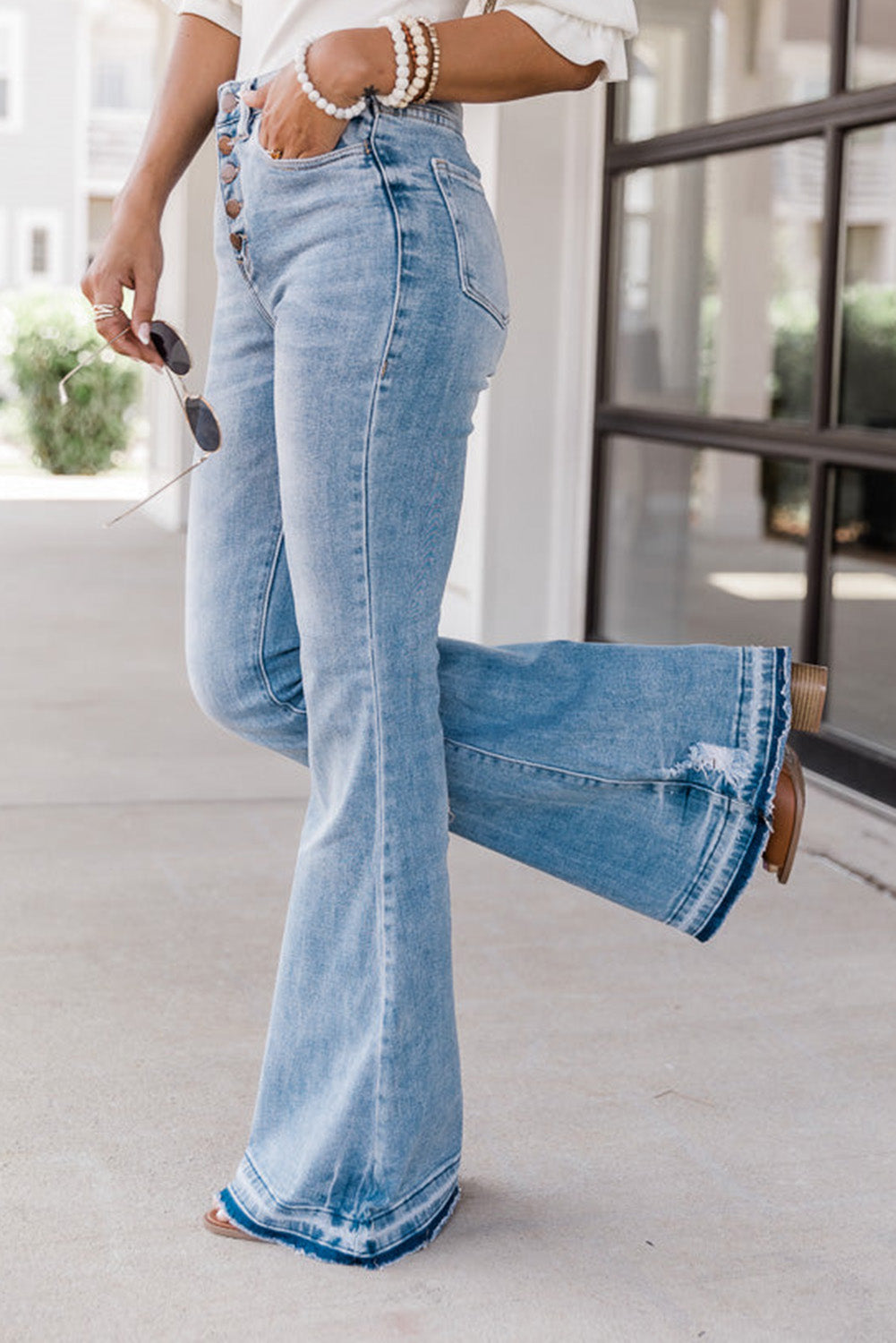 Bliss™ High Waisted Bell Bottom Jeans