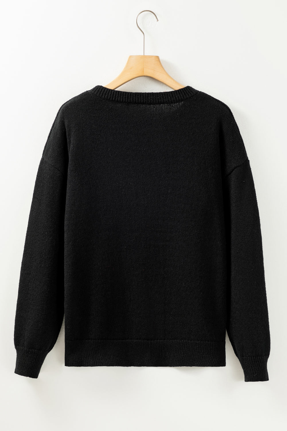 White Holly Jolly Round Neck Casual Sweater