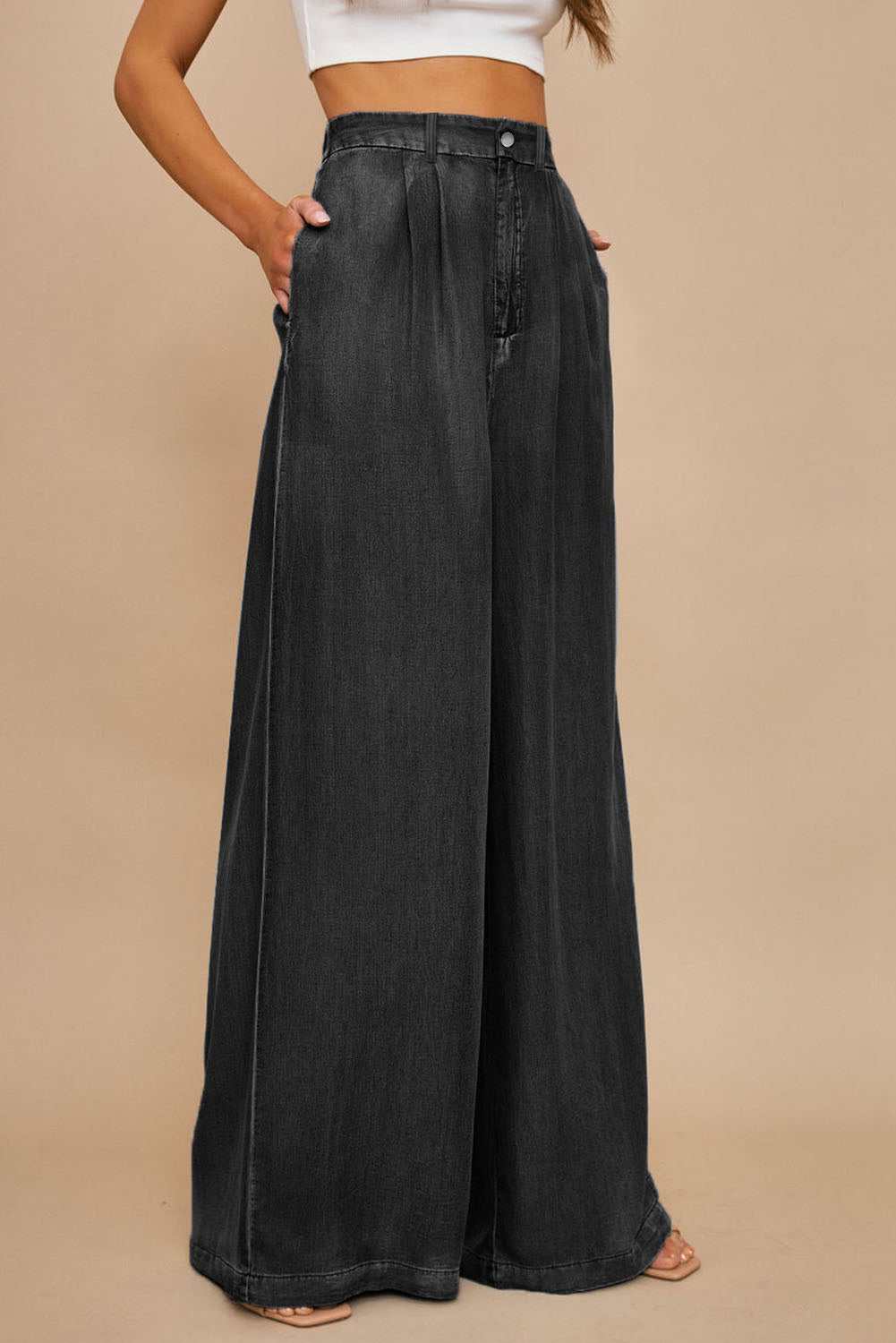 Bliss™ Wide Leg Soft Denim Flared Pants