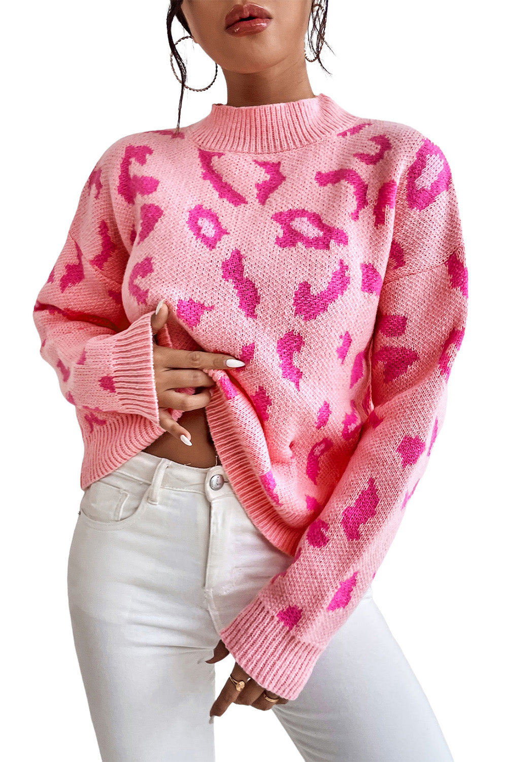 Bliss™ Candy Kisses Leopard Sweater