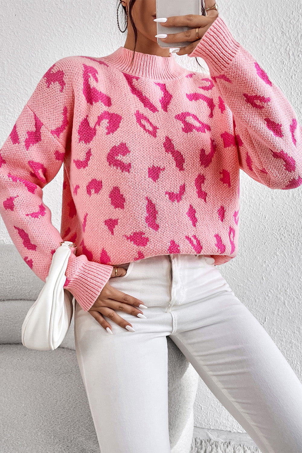 Bliss™ Candy Kisses Leopard Sweater