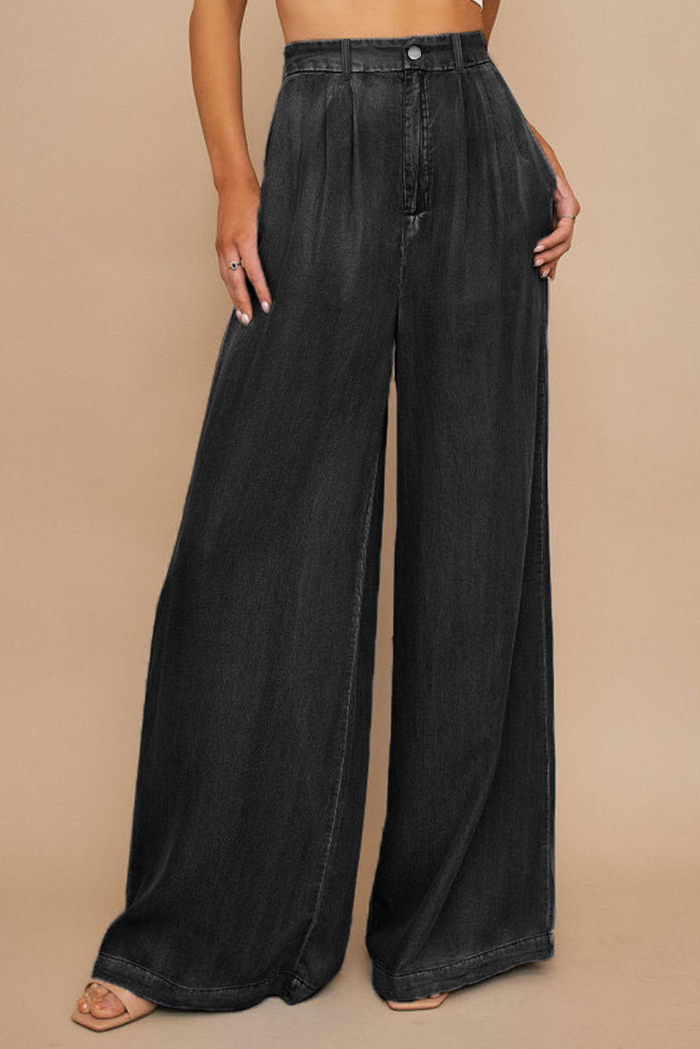 Bliss™ Wide Leg Soft Denim Flared Pants